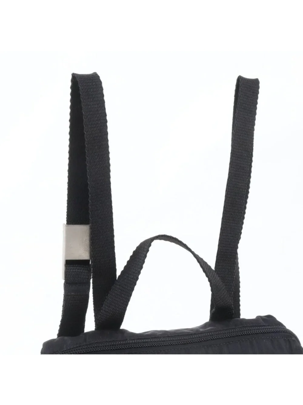 Prada Tessuto Nylon Triangle Logo Backpack Black